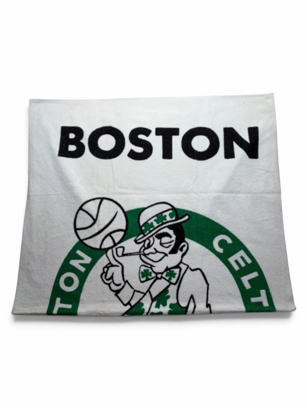 Vintage Boston Celtics Beach Towel White Green NBA Basketball